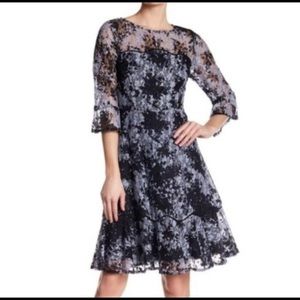 Eva Franco Fiona Navy Lace Blue Dress